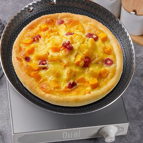 30cm Stainless Steel Crepe Pan Non-Stick Pan Honeycomb Coating Frying Pan Pizza6299 - Flavour Fushion Cooking Shop