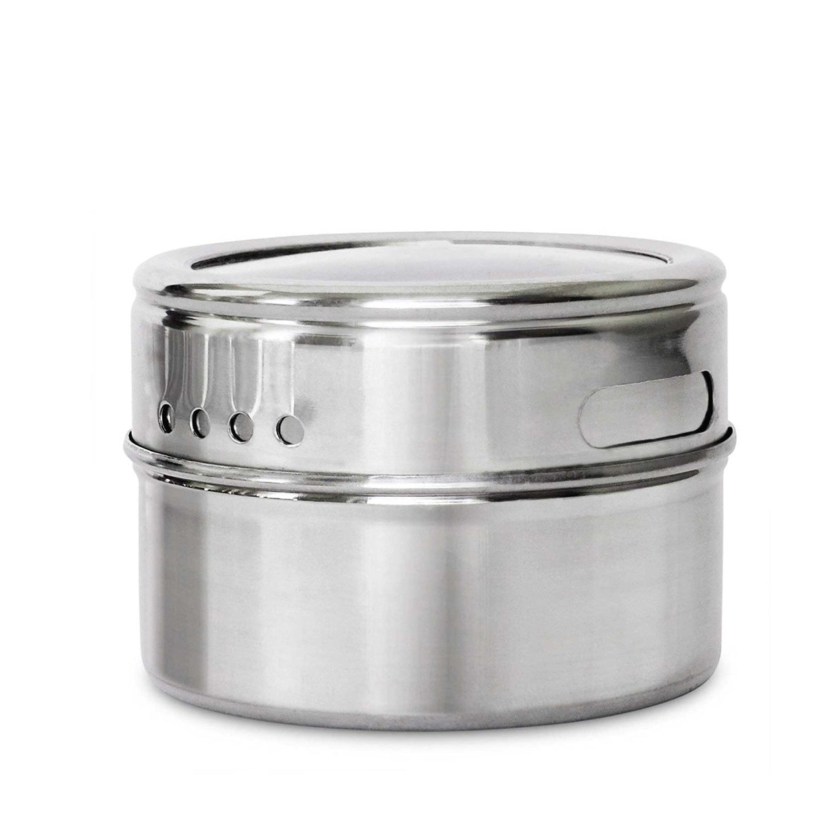 12 Magnetic Spice Jar Tins and Steel Plate - 150g Seasoning Storage Containers - Flavour Fushion Cooking Shop