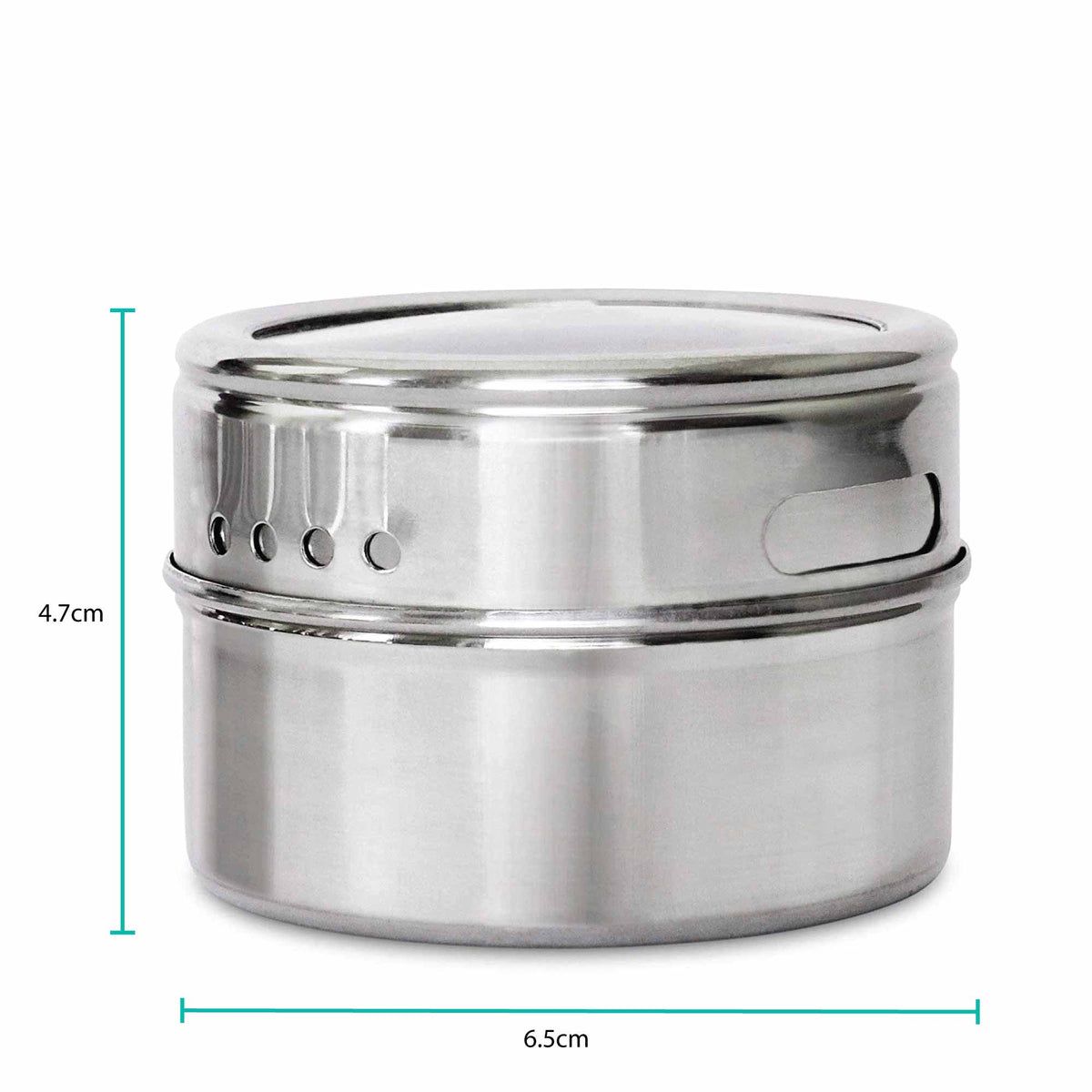 12 Magnetic Spice Jar Tins and Steel Plate - 150g Seasoning Storage Containers - Flavour Fushion Cooking Shop