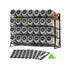 4 Tier Metal Spice Rack + 28 Glass Jars - Kitchen Pantry Herb Storage Organiser - Flavour Fushion Cooking Shop