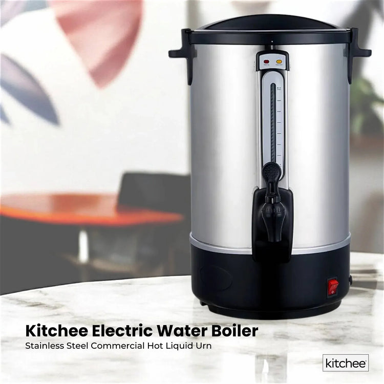 Kitchee 20L Electric Water Boiler - Stainless Steel Commercial Hot Liquid Urn - Flavour Fushion Cooking Shop