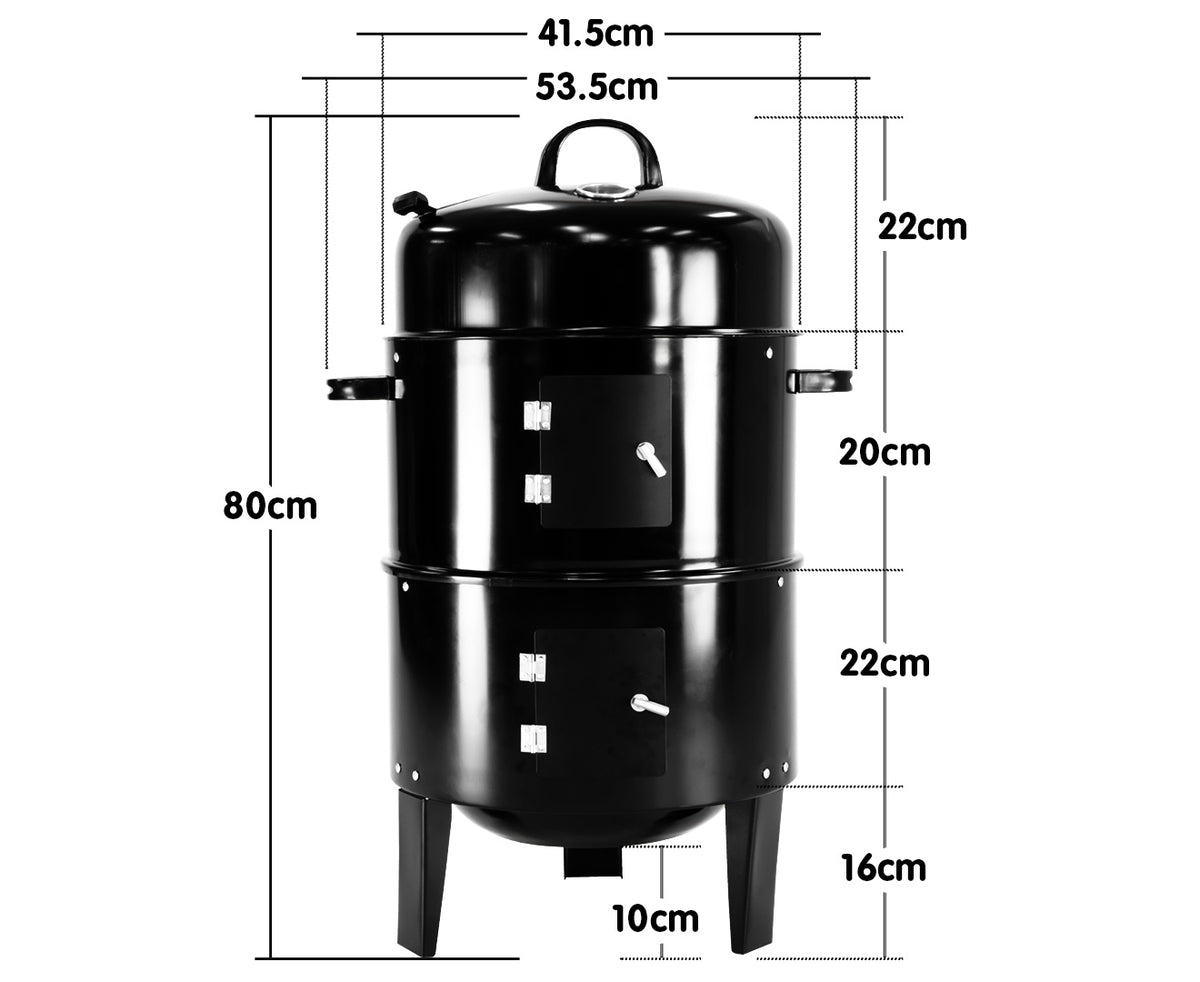 Wallaroo 3-in-1 Charcoal BBQ Smoker - Flavour Fushion Cooking Shop