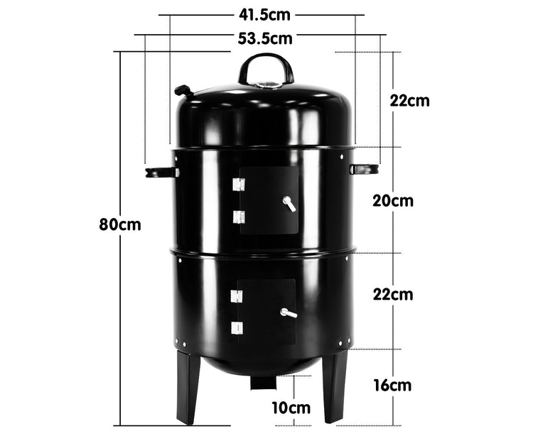 Wallaroo 3-in-1 Charcoal BBQ Smoker - Flavour Fushion Cooking Shop