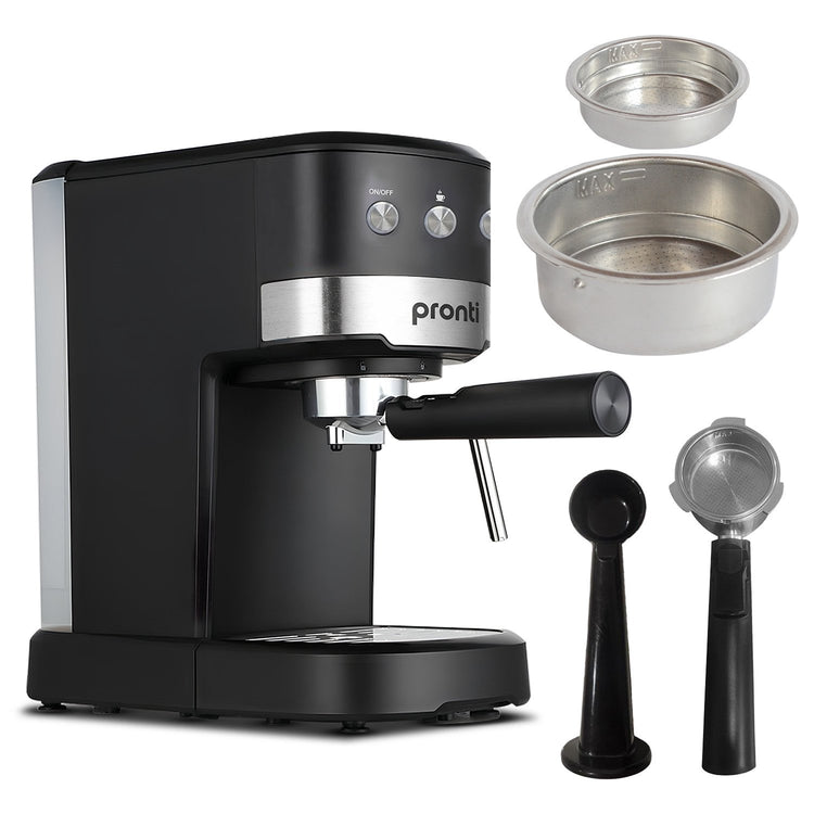 Pronti CM-850D Coffee Machine 20 Bar Espresso Maker with Milk Frother and 1.25L Tank - Flavour Fushion Cooking Shop