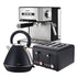 Pronti Toaster, Kettle & Coffee Machine Breakfast Set - Black - Flavour Fushion Cooking Shop