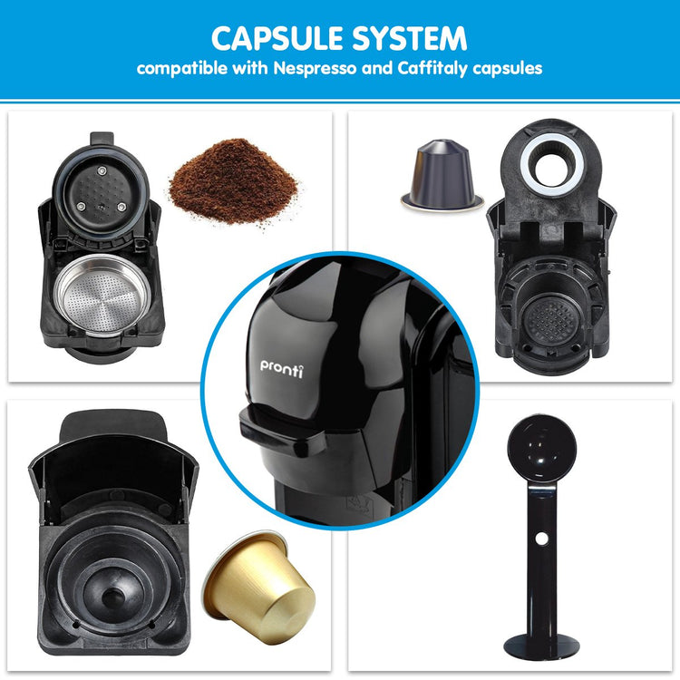 Pronti HomeMaid 3-in-1 Coffee Machine Multi-Capsule Pods - Flavour Fushion Cooking Shop
