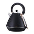 Pronti 1.7L Rose Trim Collection Kettle - Black - Flavour Fushion Cooking Shop