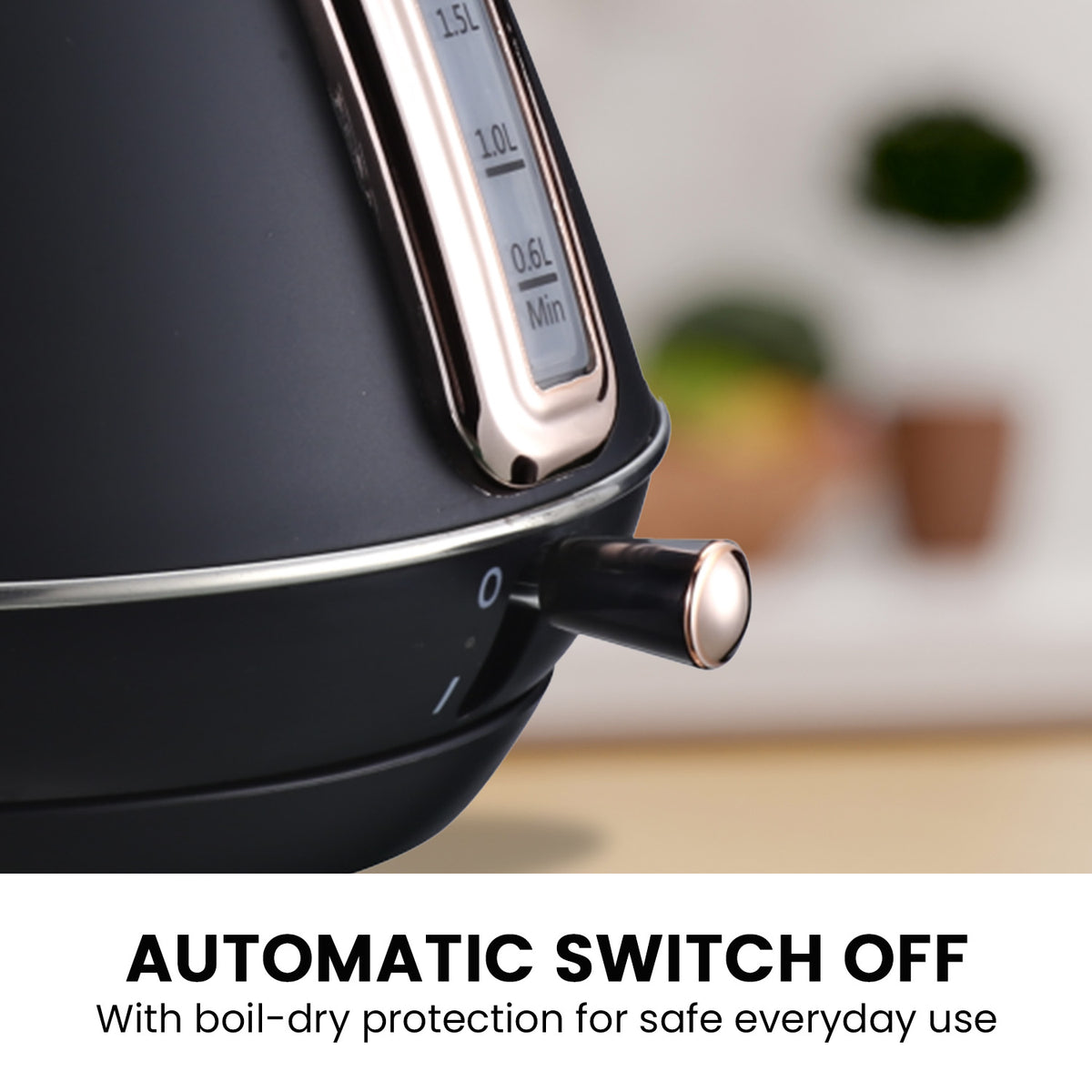 Pronti Rose Trim Collection Toaster & Kettle Bundle - Black - Flavour Fushion Cooking Shop