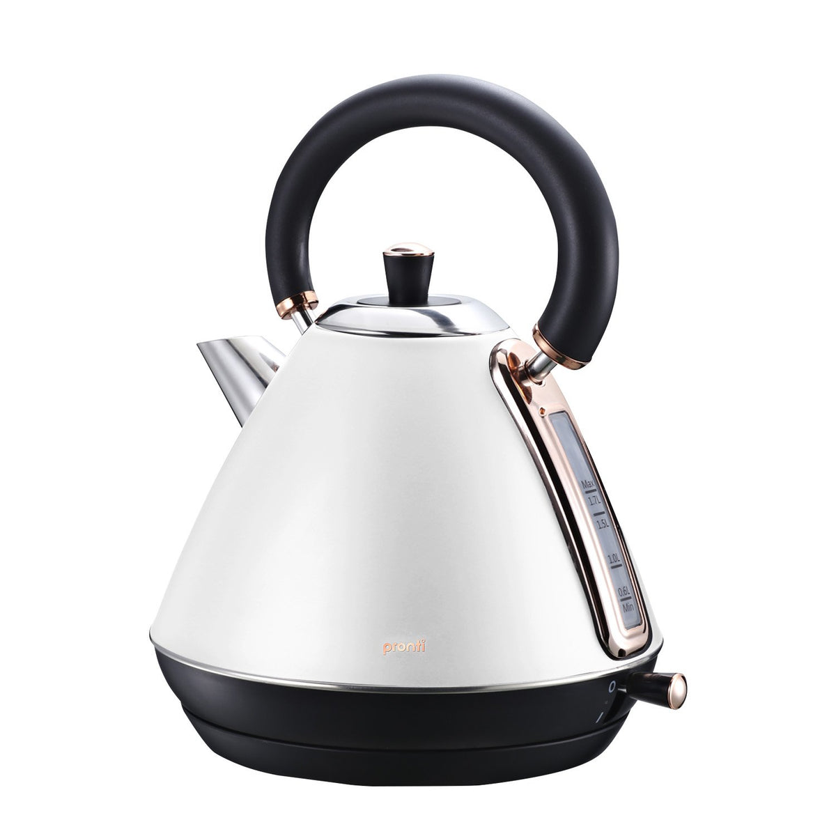 Pronti Rose Trim Collection Toaster & Kettle Bundle - White - Flavour Fushion Cooking Shop