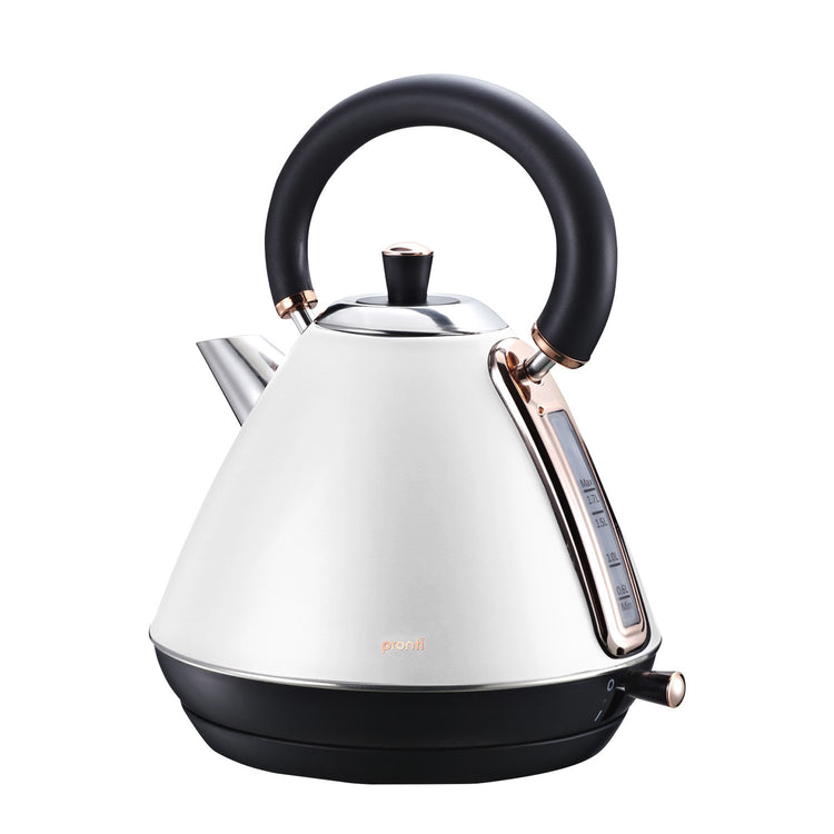 Pronti Rose Trim Collection Toaster & Kettle Bundle - White - Flavour Fushion Cooking Shop