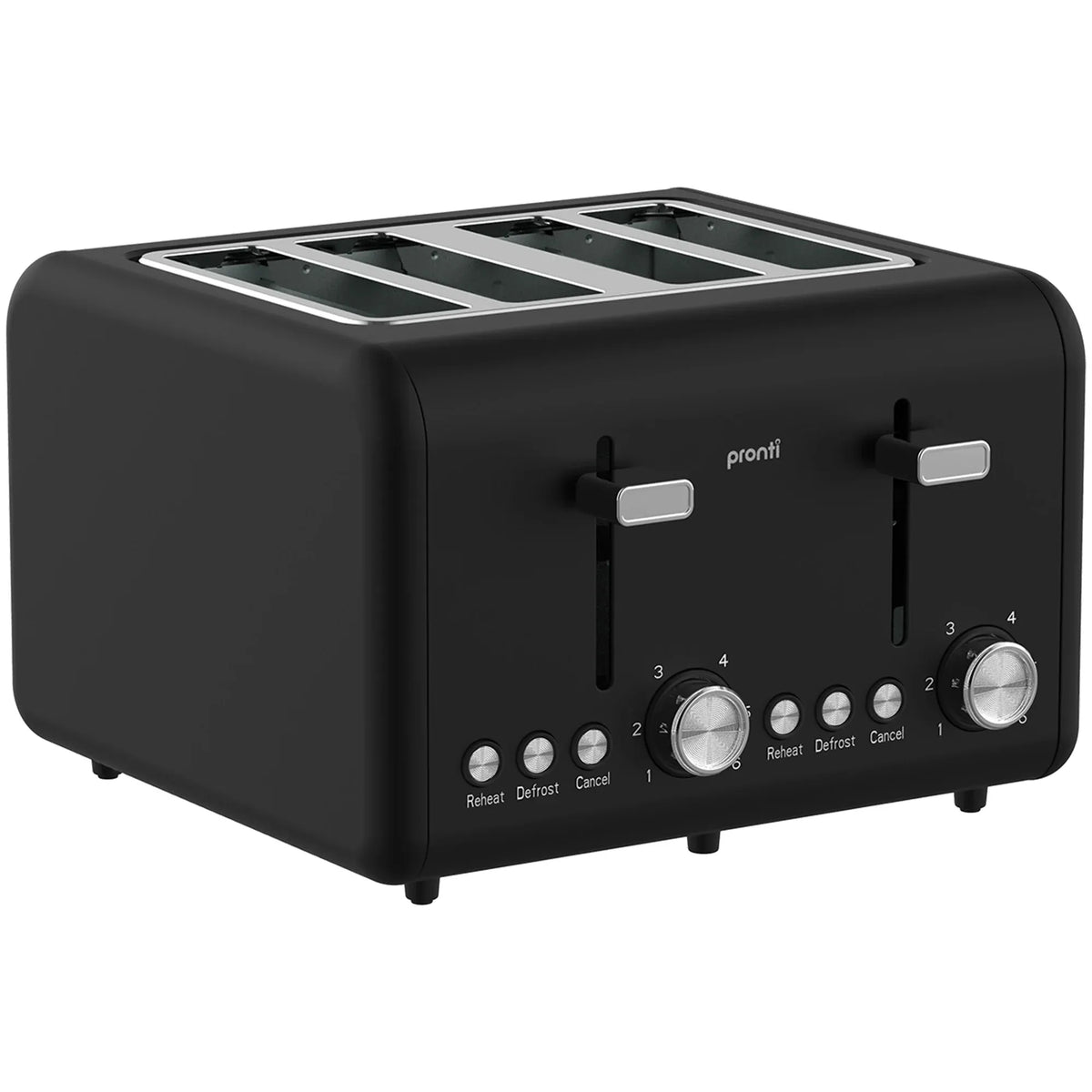 Pronti Silver Noir Collection 4 Slice Toaster and Kettle Bundle - Flavour Fushion Cooking Shop