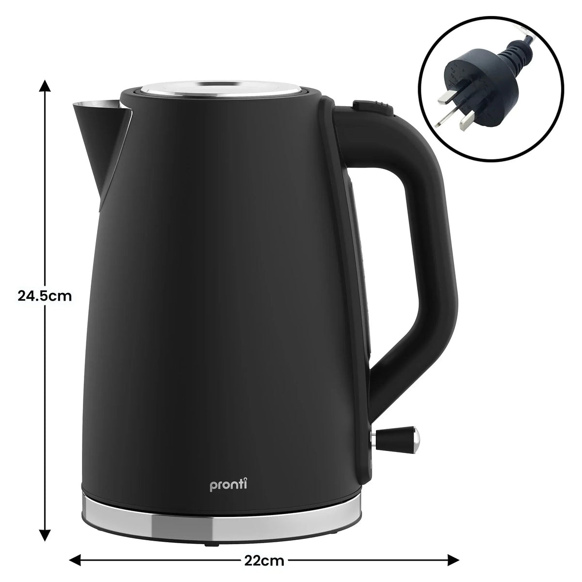 Pronti Silver Noir Collection 4 Slice Toaster and Kettle Bundle - Flavour Fushion Cooking Shop