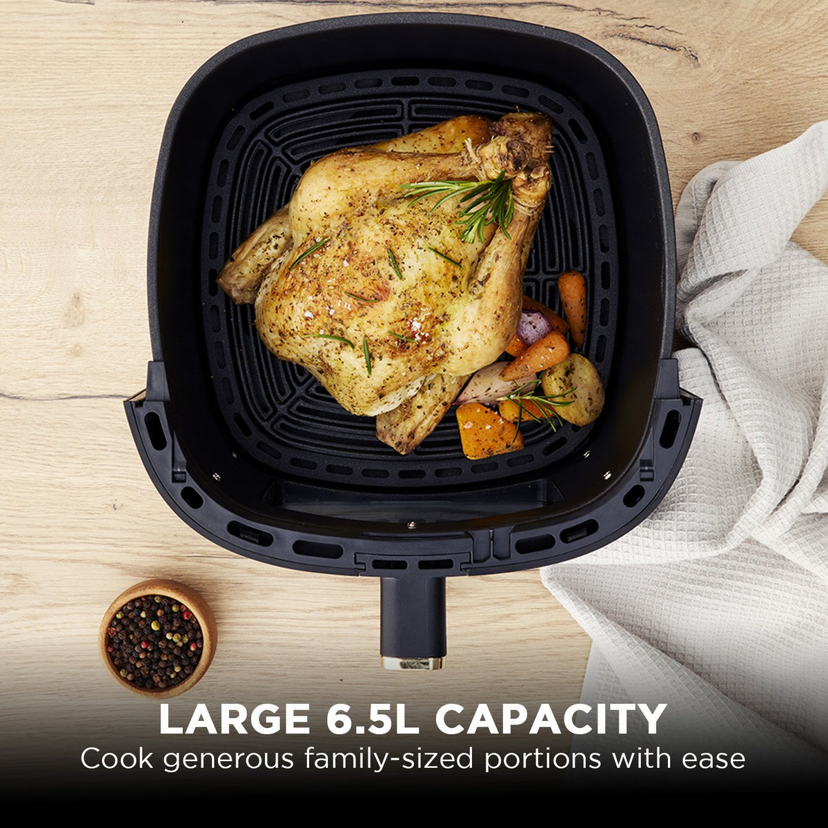 Morphy Richards 6.5L Digital Air Fryer MRAF72BK w/LED Touch Control Panel - Flavour Fushion Cooking Shop