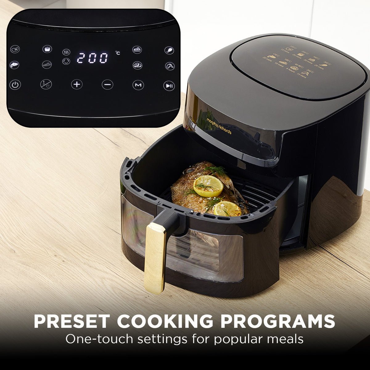 Morphy Richards 6.5L Digital Air Fryer MRAF72BK w/LED Touch Control Panel - Flavour Fushion Cooking Shop