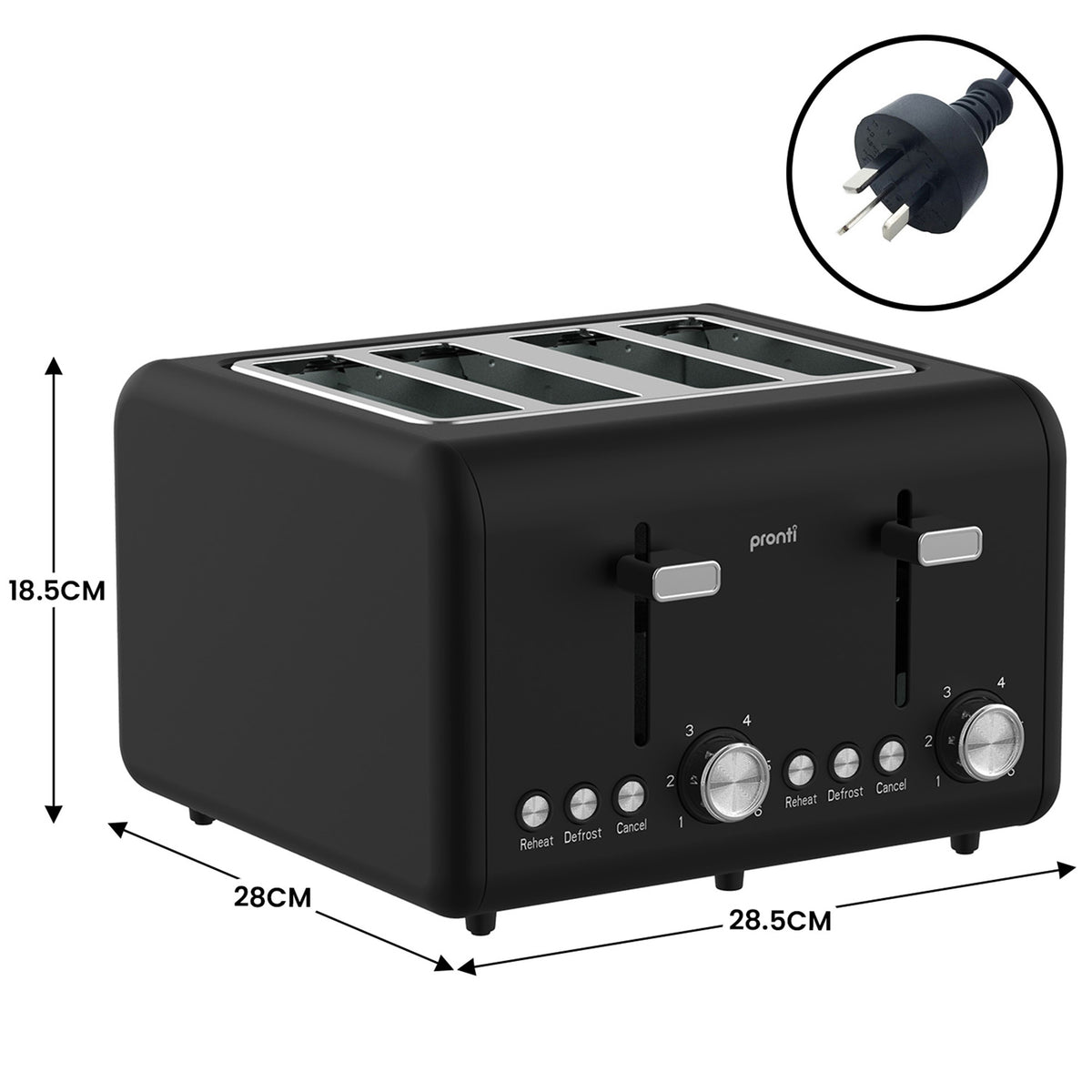 Pronti Breakfast Set with HomeMaid Coffee Machine, Silver Noir Toaster & Kettle - Flavour Fushion Cooking Shop