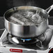 20cm 316L Stainless Steel Saucepan Compound Steel Honeycomb Nonstick Sauce Pan with Glass Lid 2.2L
