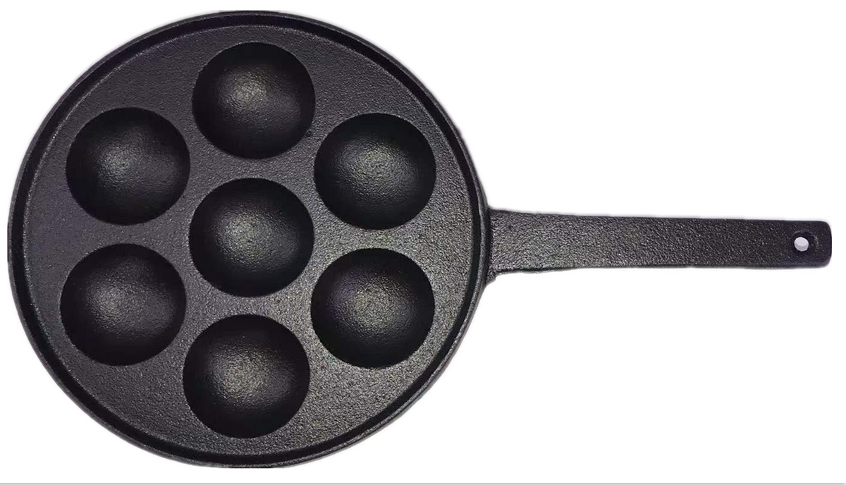 YES4HOMES 7-Hole Mini Cast Iron Cake Pan with Handle - Flavour Fushion Cooking Shop
