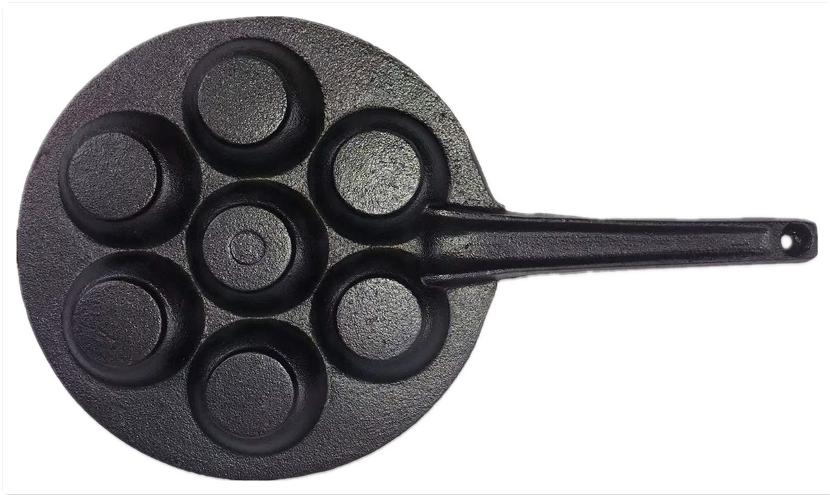 YES4HOMES 7-Hole Mini Cast Iron Cake Pan with Handle - Flavour Fushion Cooking Shop