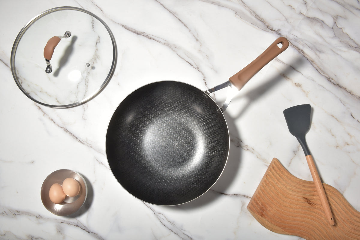 Kylin 3 Layer Stainless Steel Non Stick Noka Wok 30cm - Flavour Fushion Cooking Shop
