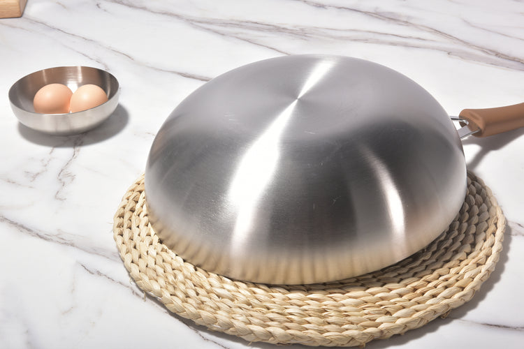 Kylin 3 Layer Stainless Steel Non Stick Noka Wok 30cm - Flavour Fushion Cooking Shop