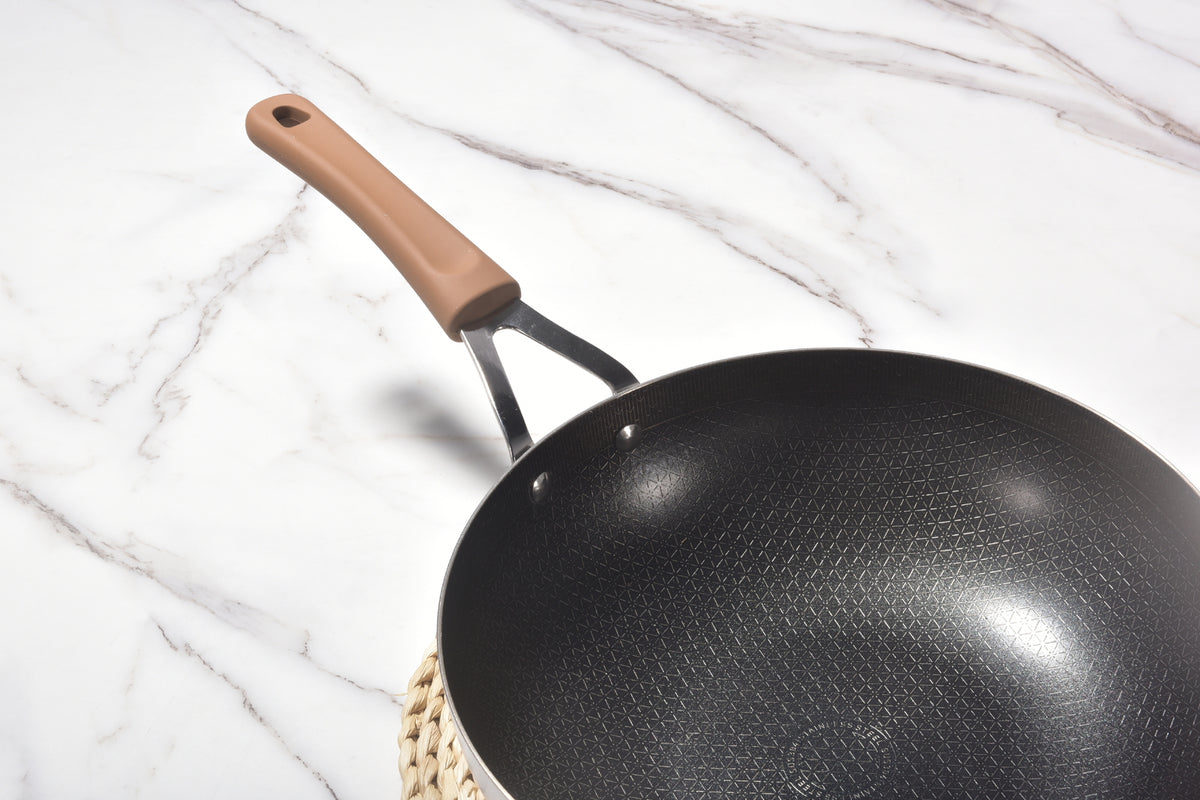 Kylin 3 Layer Stainless Steel Non Stick Noka Wok 30cm - Flavour Fushion Cooking Shop