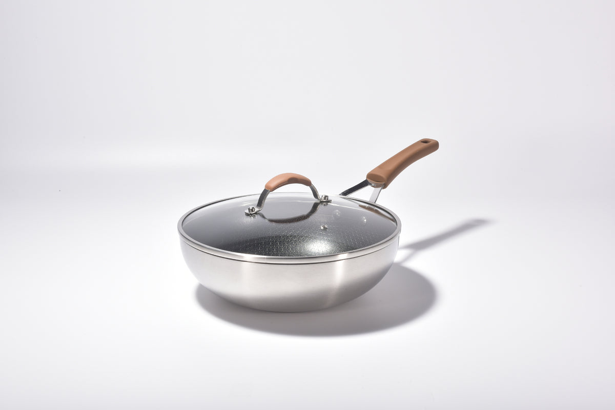 Kylin 3 Layer Stainless Steel Non Stick Noka Wok 30cm - Flavour Fushion Cooking Shop