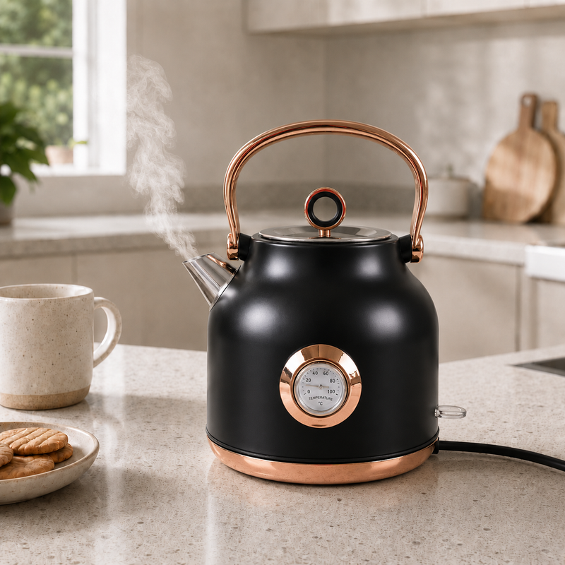 1.7L Electric Water Kettle Black - Flavour Fushion Cooking Shop
