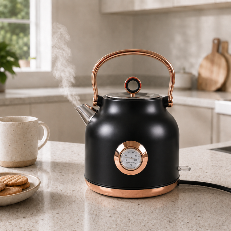 1.7L Electric Water Kettle Black - Flavour Fushion Cooking Shop