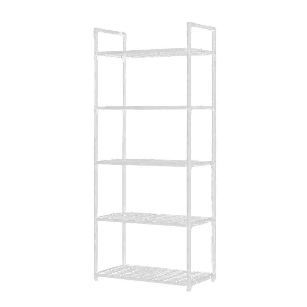 5Tiers Pot Storage Rack Pan Stand Saucepan Holder Cookware Organizer for Kitchen - White
