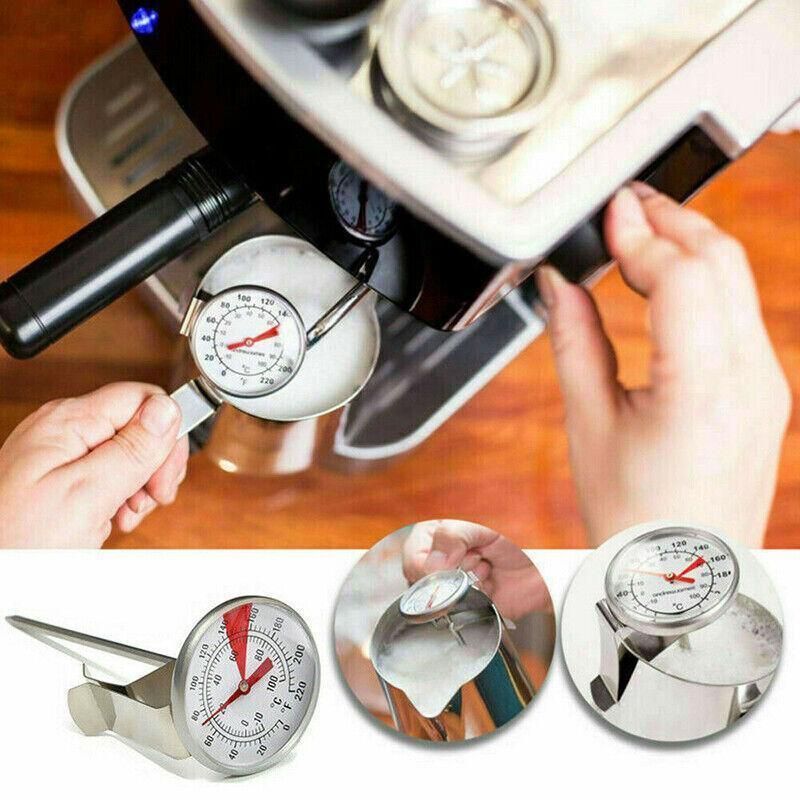 Milk Coffee Probe Thermometer Maker Temperature Jug Pan Clip Stainless Steel New - Flavour Fushion Cooking Shop
