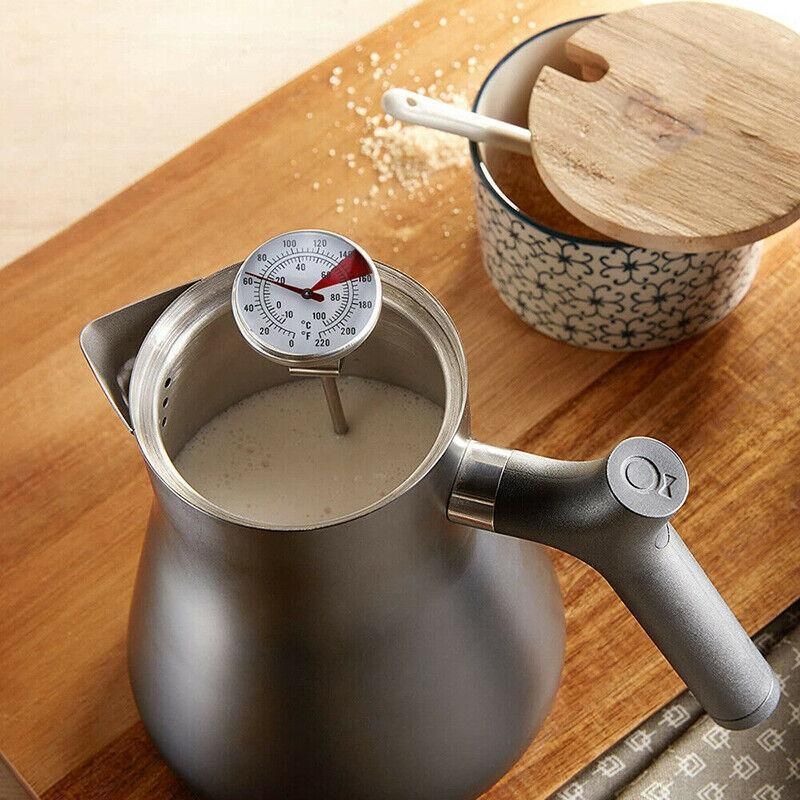 Milk Coffee Probe Thermometer Maker Temperature Jug Pan Clip Stainless Steel New - Flavour Fushion Cooking Shop