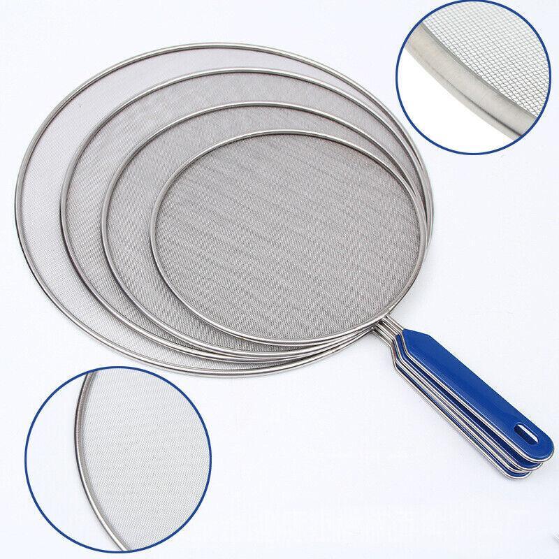 4Size Anti Splatter Guard Oil Net Splash Cover Pan Screen Kitchen Cooking Frying - 21CM - Flavour Fushion Cooking Shop