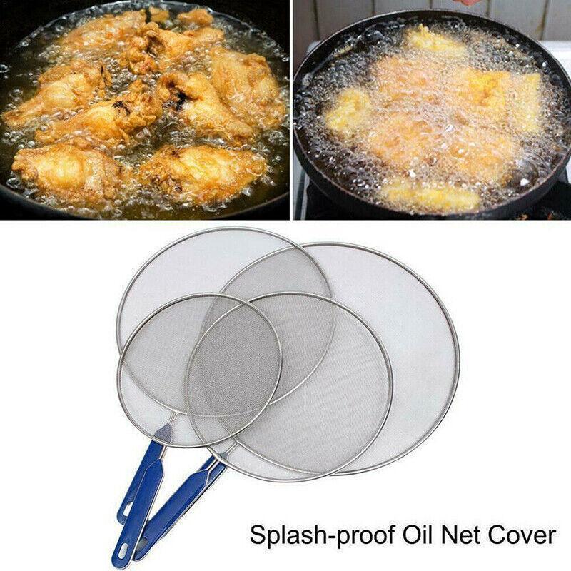 4Size Anti Splatter Guard Oil Net Splash Cover Pan Screen Kitchen Cooking Frying - 21CM - Flavour Fushion Cooking Shop