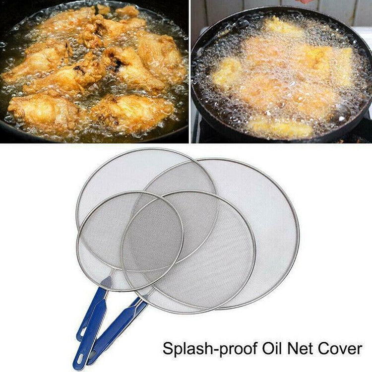 4Size Anti Splatter Guard Oil Net Splash Cover Pan Screen Kitchen Cooking Frying - 21CM - Flavour Fushion Cooking Shop