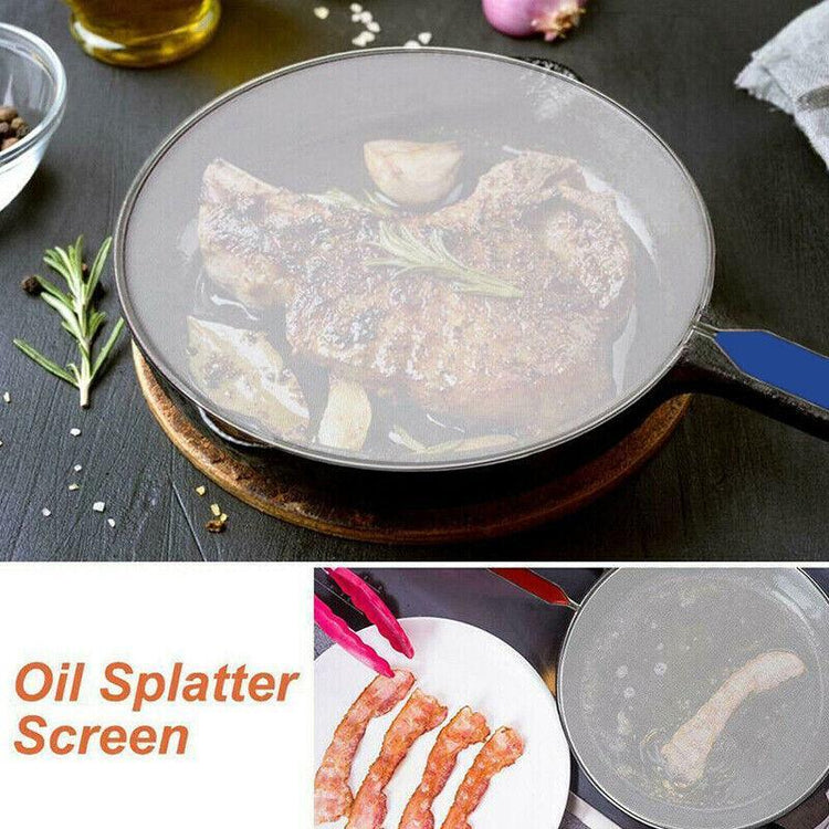 4Size Anti Splatter Guard Oil Net Splash Cover Pan Screen Kitchen Cooking Frying - 21CM - Flavour Fushion Cooking Shop