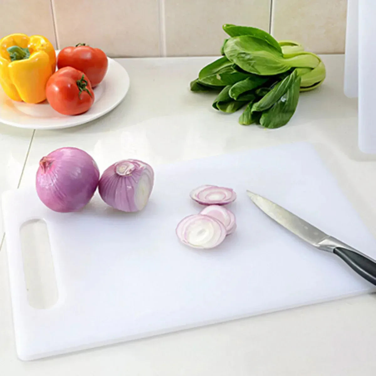 Plastic Cutting Board Small Size Chopping Board for Kitchen Food Prep Home Use - 33x20cm