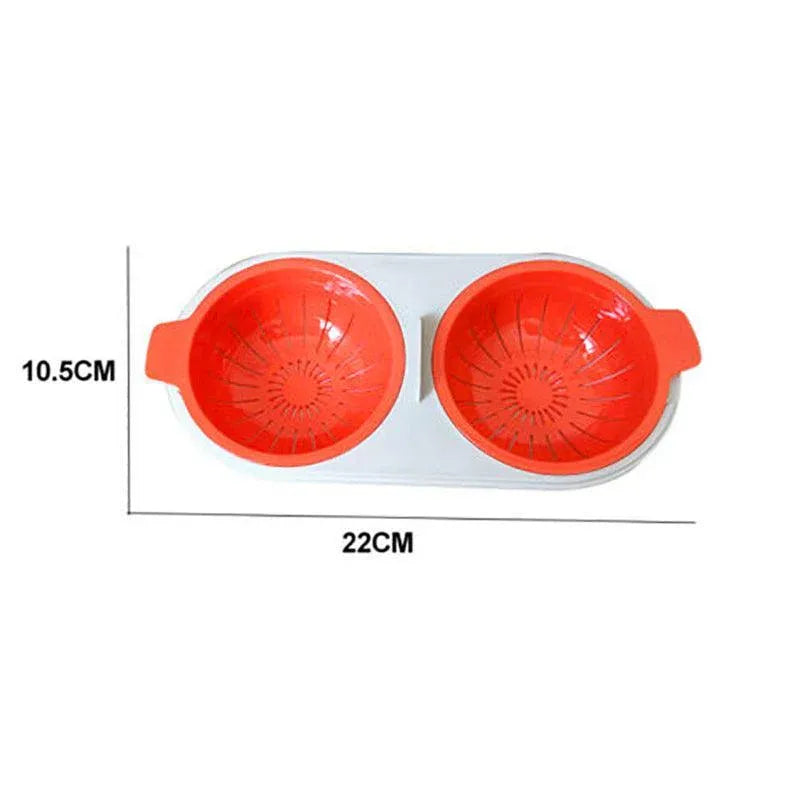 Microwave Egg Cooker for Breakfast Sandwich Poacher Kitchen Gadget - Blue