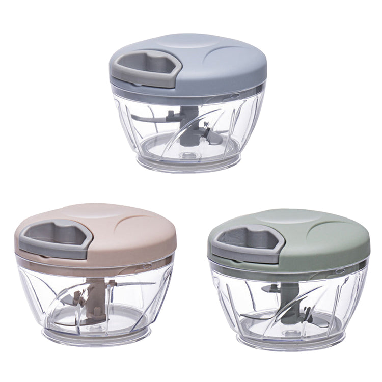 500ml Manual Meat Mincer Garlic Chopper Rotate Garlic Press Crusher Vegetable - Pink - Flavour Fushion Cooking Shop