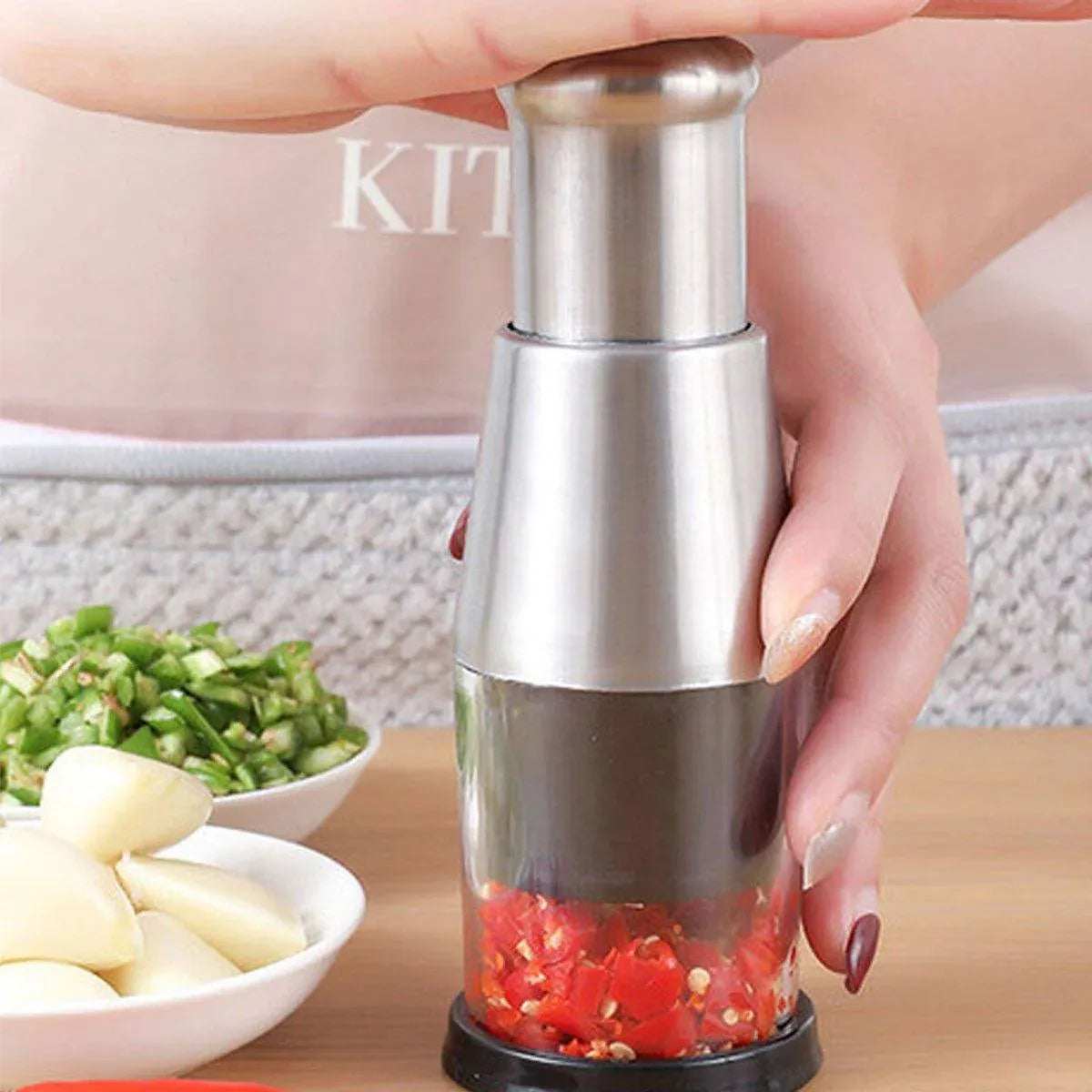 304 Stainless Steel Garlic Press Crusher Manual Garlic Mincer Kitchen Tool - Flavour Fushion Cooking Shop