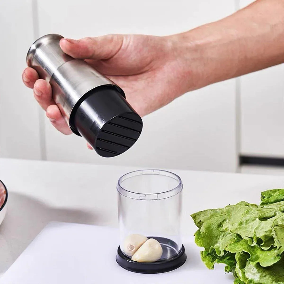 304 Stainless Steel Garlic Press Crusher Manual Garlic Mincer Kitchen Tool - Flavour Fushion Cooking Shop