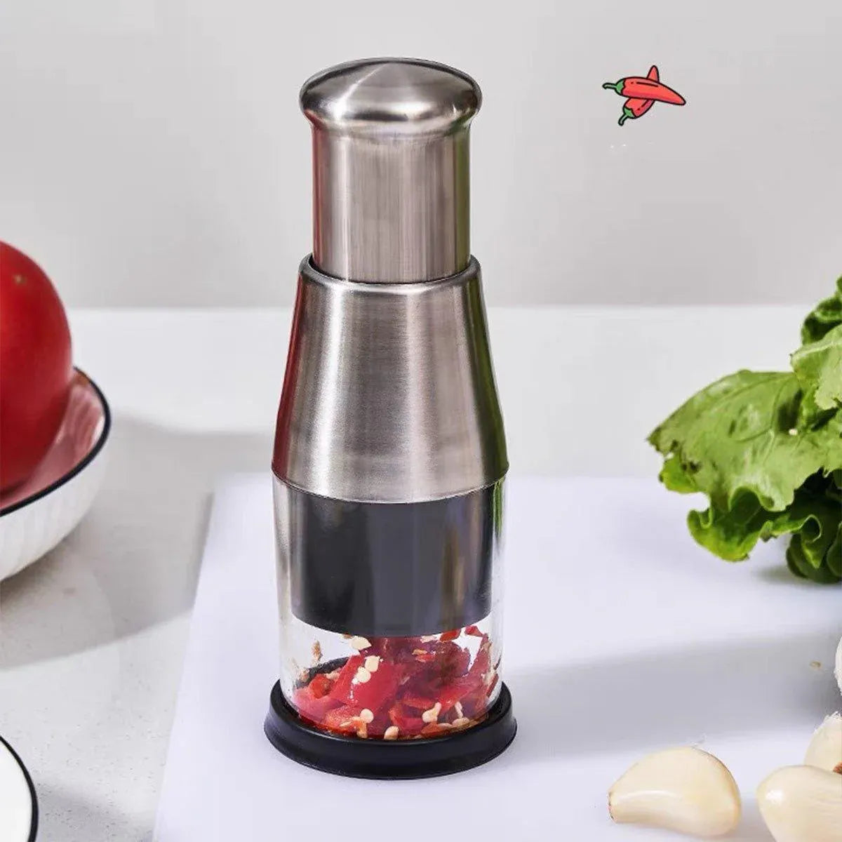 304 Stainless Steel Garlic Press Crusher Manual Garlic Mincer Kitchen Tool - Flavour Fushion Cooking Shop