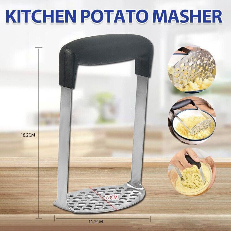 Potato Masher Vegetable Tool Stainless Steel Heat Kitchen Resistant Press Rice A - Flavour Fushion Cooking Shop