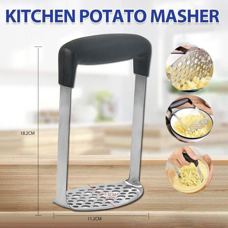 Potato Masher Vegetable Tool Stainless Steel Heat Kitchen Resistant Press Rice A - Flavour Fushion Cooking Shop