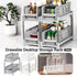 Bathroom Kitchen Sink Storage Rack Drawer Plastic Shelf Seasoning Holder - Grey - Flavour Fushion Cooking Shop