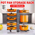 Adjustable Multi Layer Pot Lid Rack Vertical Storage Organizer Countertop Holder - Flavour Fushion Cooking Shop