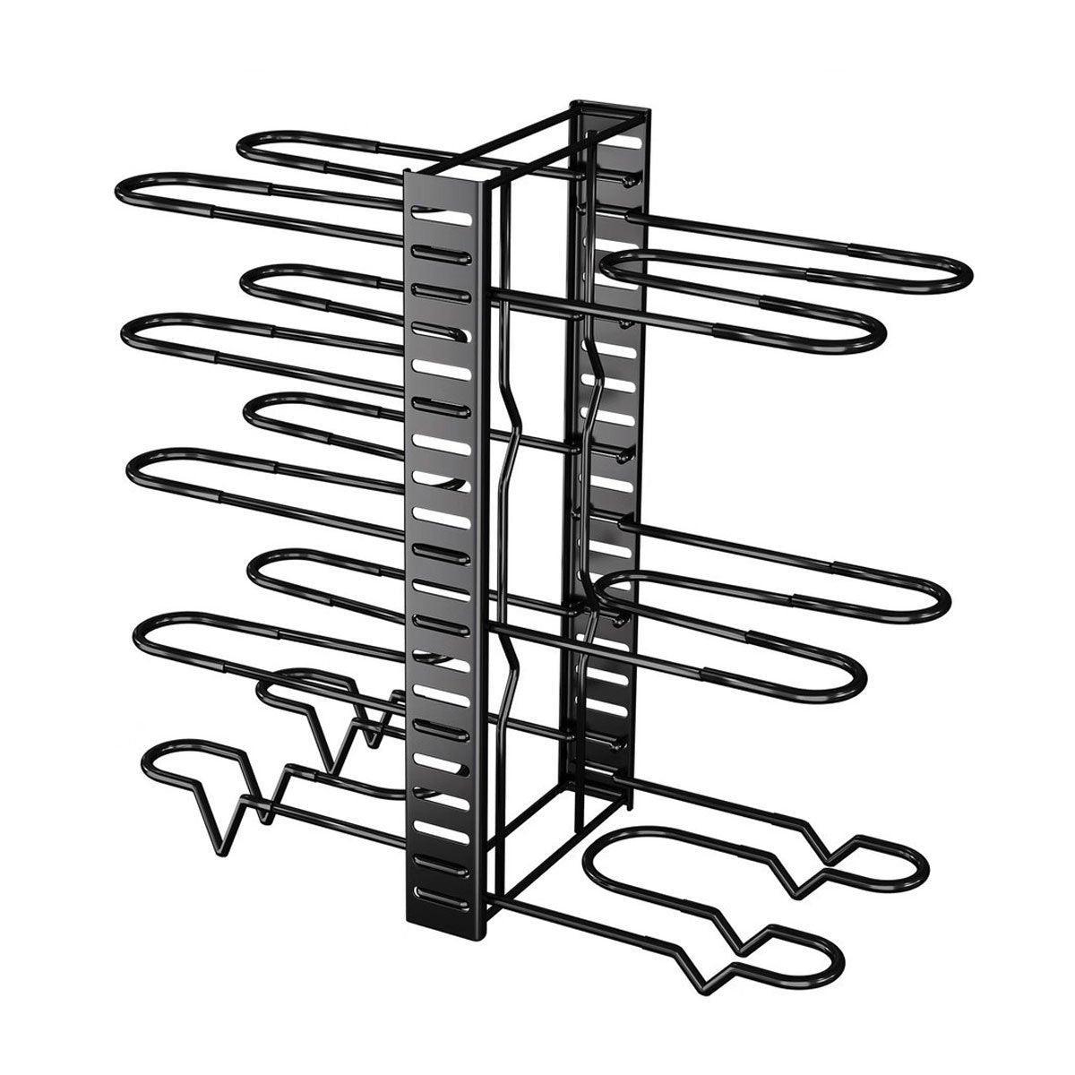 Adjustable Multi Layer Pot Lid Rack Vertical Storage Organizer Countertop Holder - Flavour Fushion Cooking Shop