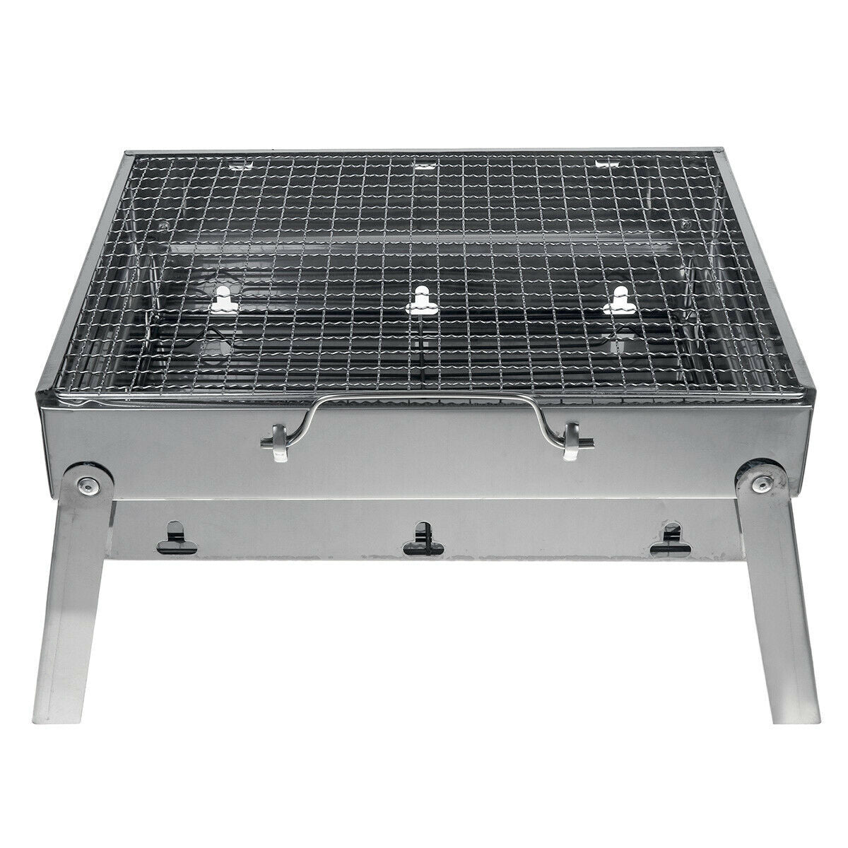 Portable Stainless Steel BBQ Charcoal Wood Outdoor Barbecue Grill Camping Picnic - Flavour Fushion Cooking Shop