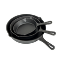 Pre Seasoned Cast Iron Skillet Fry Pan Set 3 Pcs Frying Pan Set