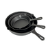 Pre-Seasoned Cast Iron Skillet Fry Pan Set – 3 Piece - Flavour Fushion Cooking Shop