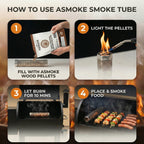 ASMOKE 20lbs Premium Apple Wood Pellets for BBQ Fuel for Chicken, Pork & Pizza Ovens